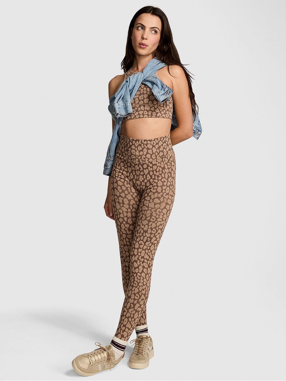 PINK Victoria's Secret Brown Leopard High-Waist Leggings